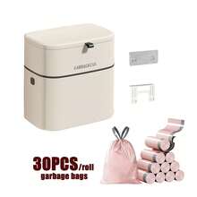 Hanging Kitchen Trash Can, Covered Kitchen Garbage Bin, Small Hanging Trash Can, Suitable For Cabinet/Office/RV/Bedroom/Kitchen