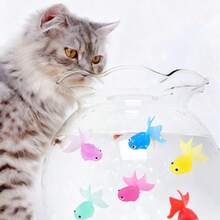 6/12/24pcs Floating Cat Toys - Amusing Interactive Pet Play, Batteryless, Realistic Fish-Shaped Water Toys, For Indoor & Outdoor Use, Durable Plastic Structure; Cat Supplies, Cat Toys, Cats, Outdoor Water Toys, Cool