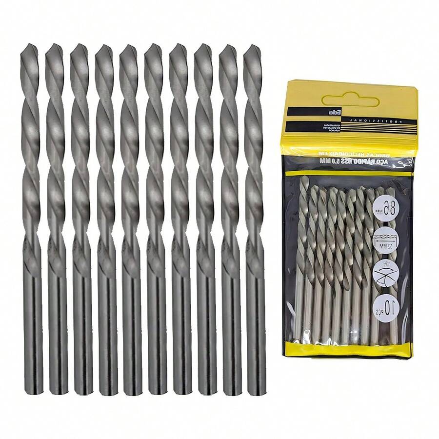 broca aço rapido hss 1,0mm ate 10,0mm furar metal eficiente - 1,0MM - Visão 1