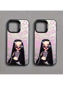Fast EU Shipping (DE & ES)   Pink Bratzs Phone Case 16 15 14 13 12 11 Pro Max X XR XSMAX 8 12 Plus Shockproof Matte Back Cover - 透銀 - 查看 3