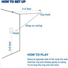 Hook And Ring Toss Game - Kit Swing Game - Ring Toss Game Set With String And Hooks OutdoorIndoor - Blue 1 - View 7