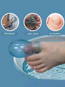 Silicone Toe Covers, High-Quality Toe Covers, Soft And Comfortable, Reduce Friction, Prevent Ingrown Toenails And Blisters, High-Quality Bath Toe Covers, Transparent Blue Silicone Toe Covers.