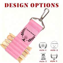 Personalized Golf Gift Accessories, Multi-Pack Golf Spike Leather Pouch, Waist Hanging Golf Ball Holder, Golf Tee Pouch, Golf Spike Leather Tee Holder, Golf Parts Carabiner