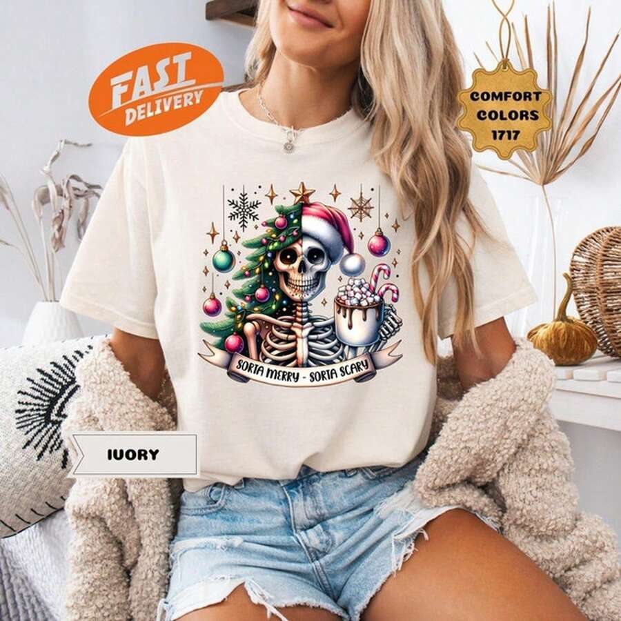 Rta Merry Rta Sry Shirt, Funny Cistmas Shirt, Cistmas Skeleton Shirt, Cute Day , Xmas Shirt, Cistmas Gift.JPG220g T-Shirt Minimalist Cotton T-Shirt - Timeless UniS-Ex DesignSuitable For All People, Whether WoM-En Or M-Enhigh-Quality Durable Fabric Suitable For All Seans,Ft To The Touch But Built To LastBreathabletops WoM.En Fall OutfiT.S For WoM.En VaC.Ation OutfiT.S WoM.En Halloween Costume - trắng - Xem 1