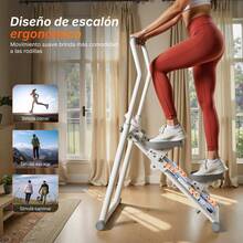 MERACH Stair Stepper For Home Gym Exercise, New Version Vertical Climber Machine For Full-Body Workout, Compact Folding Cardio Exercise Climber With Extended Step Range, Adjustable Handlebar & Pedals - White-2448 Pro Adjustable Stair Stepper - View 5