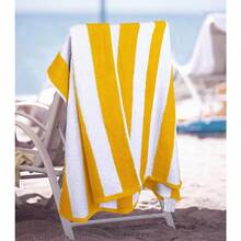 Large Cabana Stripe Beach Towel Variety Pack Of 4 100% Cotton Easy Care Maximum Softness And Absorption (76 X 152 Cm) Bath Sheet - Multi - View 5