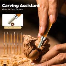 Aohuada Gdrasuya10 12Pcs Wood Carving Kit - Professional Woodworking Gouges & Chisels - Steel Blades With Wooden Handles - Ideal Gift For Woodworking Enthusiasts