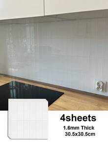 加厚设计自粘式防溅板，12英寸 x 12英寸 - 3D立体自粘瓷砖防溅板，适用于厨房、浴室、墙面，4片装/10片装/20片装 - 彩色 - 查看 20