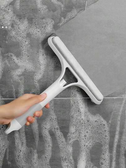 3-In-1 Window Cleaning Scraper, Window Squeegee, Easy Clean Glass Scraper With Spray Bottle, Multi-Functional Window Cleaning Tool, Autumn Decor