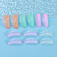 6种尺寸/12片装自粘式睫毛提升垫，睫毛夹垫，化妆工具，柔软提升滚轮，易于清洁且可重复使用（混合颜色） - 彩色 - 查看 13