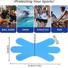 10 Rolls Adjustable Elastic Breathable Non-Latex Waterproof Sports Knee Support Tape, Suitable For Workout And Fitness, Non-Allergenic - Multicolor - View 5
