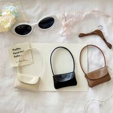 娃娃屋迷你斜挎包，迷你皮包，微缩仿真娃娃服装配饰，娃娃服装装饰迷你包，创意仿真娃娃时尚配饰，微型娃娃服装斜挎包，可爱迷你斜挎包 - 彩色 - 查看 4