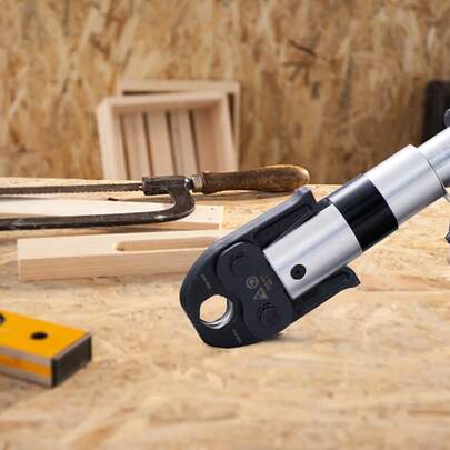 Herramienta de prensado  Pro, crimpadora eléctrica de 18 V para tuberías de acero inoxidable, cobre y PEX de 1/2" a 2", crimpadora automática con rotación de 360°, motor sin escobillas y 6 mordazas de prensado Pro.