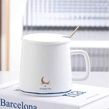 1 Set Simple Style Cup, Saucer & Spoon, Retro Japanese Ceramic Mug, Large Capacity Ceramic Water Cup, Women Office Coffee Cup, Breakfast Cup, Milk Cup, Minimalist Mug, Creative Ceramic Cup, Home/Office/Dorm Use - Multicolor - View 9