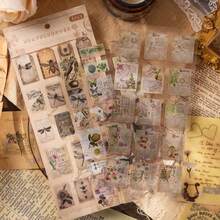 1 opakowanie kreatywnych, estetycznych naklejek w stylu vintage, odpowiednich do scrapbookingu, dekoracji DIY, prezentów świątecznych, spersonalizowanych albumów, artykułów szkolnych, sezonu powrotu do szkoły