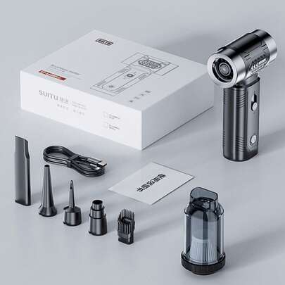 Easypie Selection 四合一无刷吸尘器，手持便携，集吸尘吹风、吸尘泵和气泵于一体，另带手持小风扇，多种功能，轻松清除角落灰尘和缝隙碎屑。