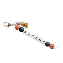 1pc Personalized Sports Name Keychain, Sports Backpack Charm, Custom Name Keychain, Football/Volleyball/Basketball/Tennis Tassel Keychain - Ball Keychain - View 28