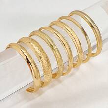 4pcs Thin Metallic Glossy Bangle Bracelets, Suitable For Holiday Parties, Dance Parties And Dates, Elegant Gift For Girlfriend