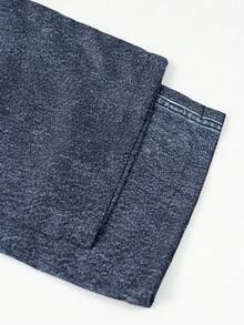 1pc Loose Casual Denim Effect Pants, Suitable For School And All Seasons - Dark Grey - View 9