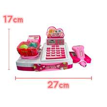 Juguete Caja Registradora Didáctica con Sonido, Accesorios de Super Mercado Dinero Didáctico - Rosa Roja - Ver 3