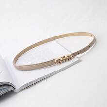 1pc Women's Fashion Personalized Buckle Belt, Korean Versatile Decorative Belt For Jeans, Trousers, Casual Wear - A - View 7