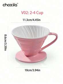 choxila 1 cái phễu pha cà phê gốm V01/V02, bộ lọc cà phê rót thủ công, cốc lọc cà phê dùng chung, phễu pha cà phê hình nón tái sử dụng, phụ kiện cà phê, đồ dùng học tập - Cốc lọc - Xem 13