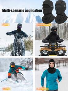 Warm Cycling Balaclava Full Face Windproof Ski Mask Neck Warmer - Multicolor - View 5