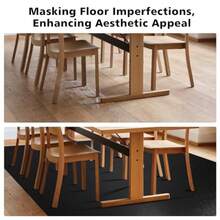 Vinyl Floor Mat For Home Black Waterproof Area Mat For Under Dining Room Table Sturdy Plastic Rug Protector For Kitchen Living Room Yard Garage Large Baby Play Mat 3'*5' With Durable Non-Slip Base And Easy Clean Surface For High-Traffic Indoor And Outdoor Spaces - 3x5 - Xem 4