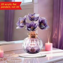 1/4/20 Adornos de rosa de cristal, placas acrílicas divertidas y multifuncionales para el hogar, dormitorio y decoración de escritorio, regalos románticos del Día de San Valentín - Multicolor - Ver 5