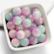 Double Color Cloud Resin Round Beads, Scattered Beads, Chinese Gilded Beads, High-End DIY Bracelet Bead Material Wholesale