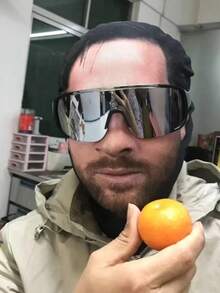 1件装酷炫圣诞恶作剧全脸3D防尘防紫外线拉法帽/化妆舞会/面部表演/搞笑/头饰，男女皆宜，适用于万圣节、化妆舞会、舞台表演、搞笑、恶作剧、骑行等场合。