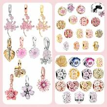 Bộ sưu tập hạt cườm hoa hồng và hoa hướng dương mới, mạ bạc, thích hợp để làm vòng tay thủ công và tự làm đồ trang sức, món quà trang sức tinh tế và độc đáo dành cho phụ nữ châu Á. - Nhiều màu - Xem 7