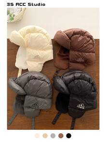 简约纯色乌沙卡帽,带保暖内衬,轻便保暖,男士飞行帽,户外骑行休闲多功能加厚护耳帽,带围巾,防风加厚护耳系带帽,适合骑行、滑雪等冬季运动。 - 彩色 - 查看 2