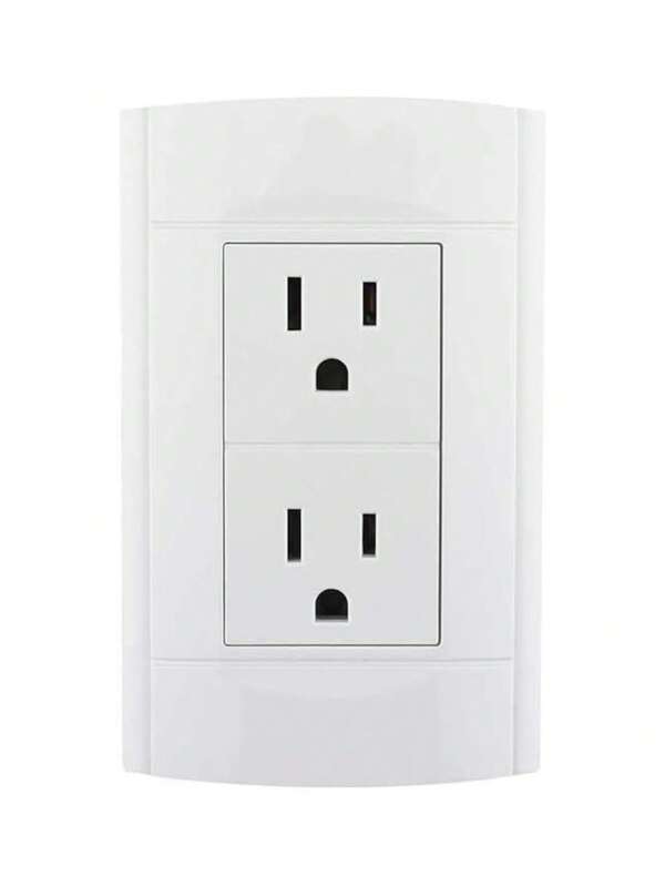 Placa de Doble Contactos Aterrizados con Tornillos Para su Instalación