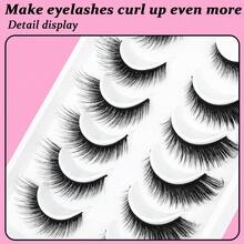 7 pares de pestañas postizas de visón falso de ojos de zorro, pestañas postizas naturales y completas, esponjosas y delgadas para uso diario, esenciales de viaje, herramientas de maquillaje para extensión de pestañas