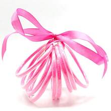 Bộ 9 vòng tay Phật giáo nhồi bông bằng silicon sáng bóng hình nơ - 9 miếng mỗi bộ - Xem 20