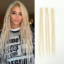 Dreadlock Clip In Hair Extension For Women Box Braid And Dreadlock 2 Style In 1 Synthetic Dreadlock Clip In 24 Inch 3 Clip 12 Strands - Multicolor - View 6