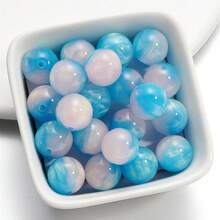 Double Color Cloud Resin Round Beads, Scattered Beads, Chinese Gilded Beads, High-End DIY Bracelet Bead Material Wholesale