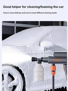 High Pressure Water Gun For Car Wash, Rechargeable Home Cleaning Tool With Enhanced Pressure, Suitable For Powerful Car Washing - Black - View 7