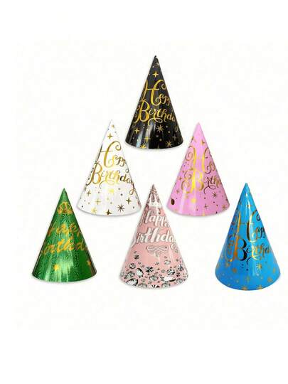 6/10pcs Party Photo Prop Caps, Birthday Party Hats, Party Supplies, Party Decoration, Fun Party, Happy Birthday