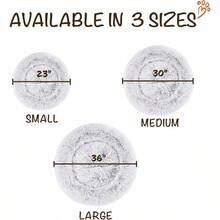 Donut Dog Bed Faux Fur Fluffy Calming Sofa For Large Dogs Soft Plush Anti Anxiety Pet Couch For Dogs Machine Washable Coco Pet Bed With NonSlip Bottom 36x36x8 Ivory Ideal For Home Relaxation And Comfortable Resting Spot For Large Breeds Enhances Pet Wellbeing With Cozy Design And Easy Care Features - Donut - View 6
