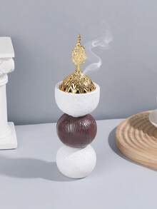 1 Piece/1 Set Modern Black-And-White Resin Cylinder Incense Burner, Which Combines The Functions Of An Exquisite And Stylish Bakhoor Burner And A Minimalist Bakhoor Holder. Mabkhara,Arabic Incense Holder - Multicolor - View 17