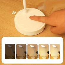 LED Desk Lamp With 3-Level Dimmer, Flexible Gooseneck, Eye-Caring Table Light, USB Powered, Switchable White To Warm Illumination, Ideal For Home Office Reading And Studying - 白色 - 查看 5