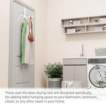 2025 Model Folding Clothes Drying Rack, Indoor Laundry Room Dedicated Folding Clothes Rack, Space-Saving, Portable Foldable Clothes Hanger Hook - 1 Piece