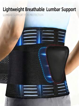 Cinturón ajustable de soporte lumbar, sistema de compresión de doble tracción, soporte de cintura transpirable, corrector de postura, alivio del dolor lumbar, adecuado para sentarse, deportes, todas las estaciones, soporte de espalda