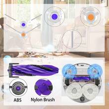 TFKI Replacement Part Accessories Fit Compatible With Narwal Freo X Ultra Freo Z Ultra Robot Vacuum1 Main Brush 4 Mop Pads 6 Side Brushes 2 Hepa Filters 2 Dust Bags 1 Cleaning Tool 16 Pack - như hình ảnh - Xem 3