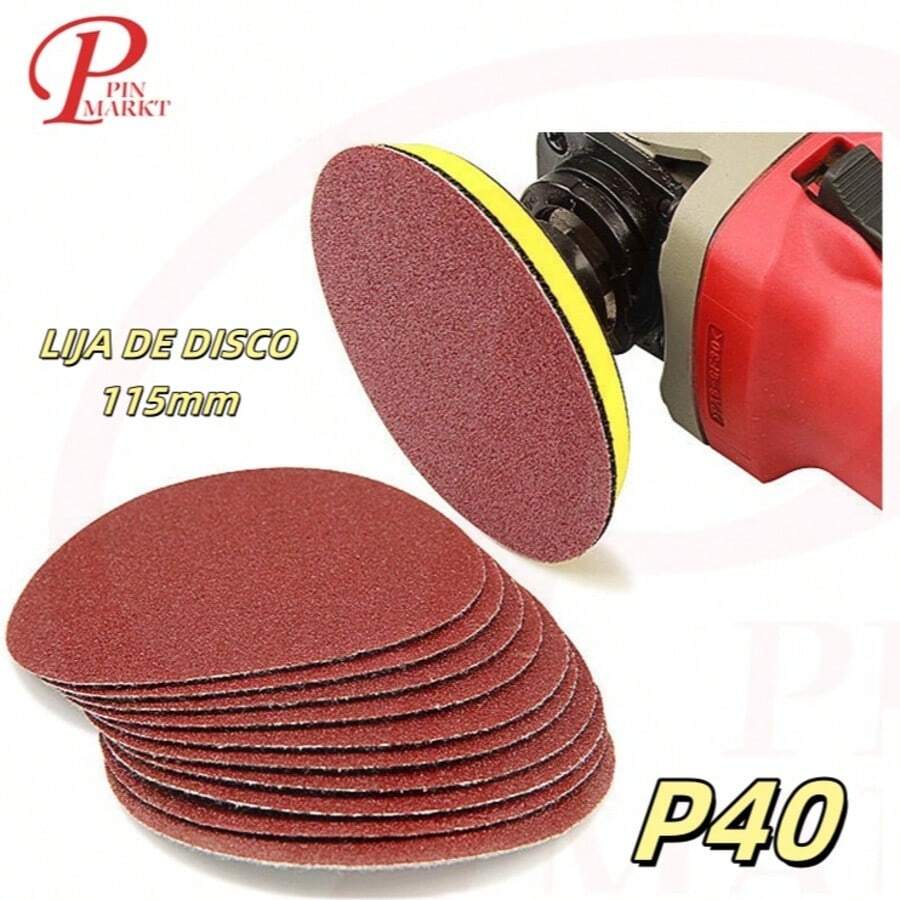 discos de lijado angular, discos de papel con almohadilla de respaldo de gancho y bucle y adaptador de taladro - 04251 - Ver 1