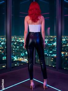 Women Leggings - 黑色 - 查看 4