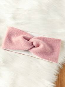 1 pieza Diadema elástica suave de unicolor elegante para mujer, diadema elástica de yoga y deporte, versátil para uso diario, adecuada para múltiples ocasiones, diademas de mujer para otoño/invierno, accesorios para el cabello de invierno, bandas para el cabello de invierno, cálido envolvente para la cabeza, bufanda de mujer