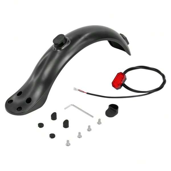 OEM Electric Scooter Rear , With 4-Hole Design And Hook - PC Material, 8.5 Inch Black Scooter Accessory, Enhances Stability And Control, Scooter Parts, Sturdy Construction